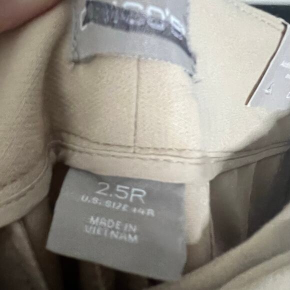 CHICO'S SO SLIMMING STRAIGHT LEG TAN PANTS SIZE 2.5R 14R - Picture 6 of 9
